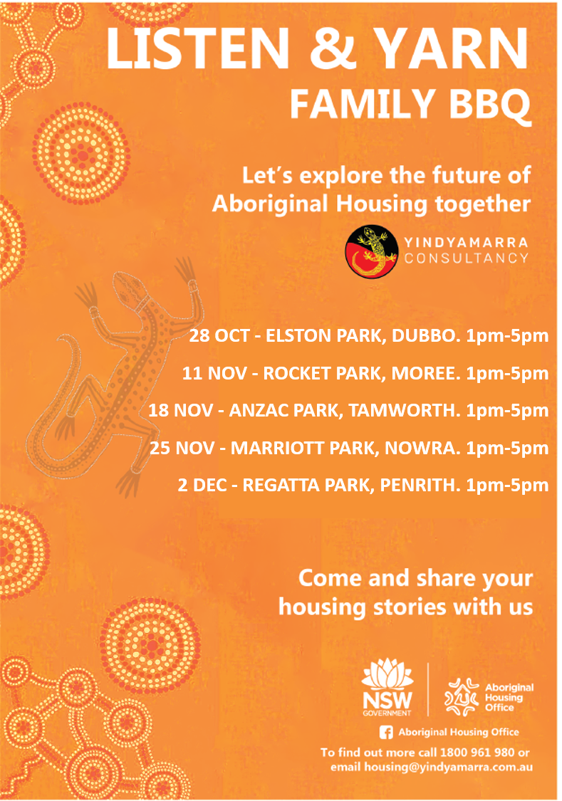 LISTEN & YARN - Lets explore the future of Aboriginal Housing together